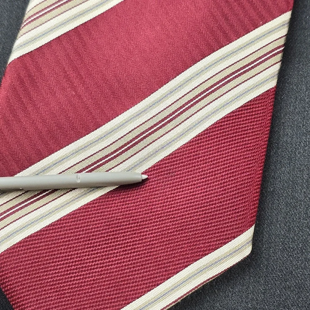 Giorgio‎ Armani 100% Silk Tie Lot of 3 Made in Italy – Striped & Geometric